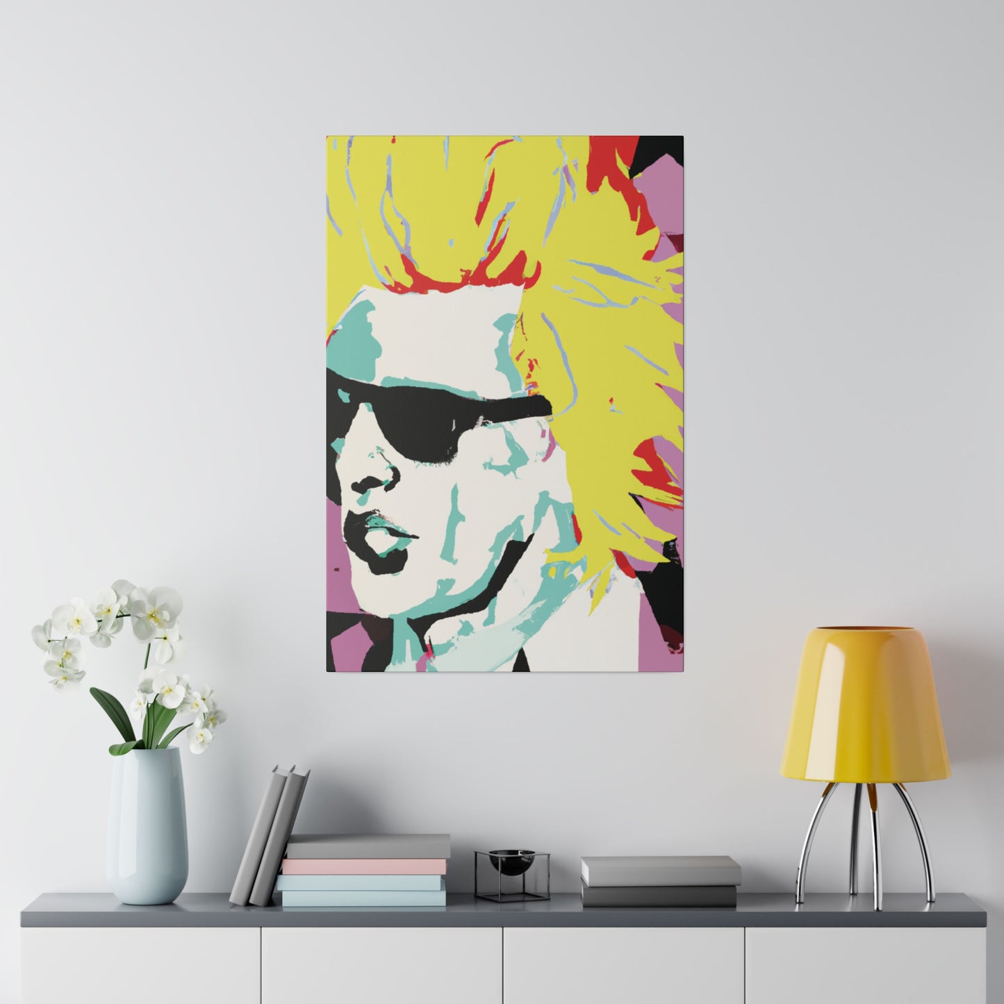 8282G - Rockstar Painting Print | Face | Abstract | Poster | Home Decor | Wall Art | Music Art | Canvas