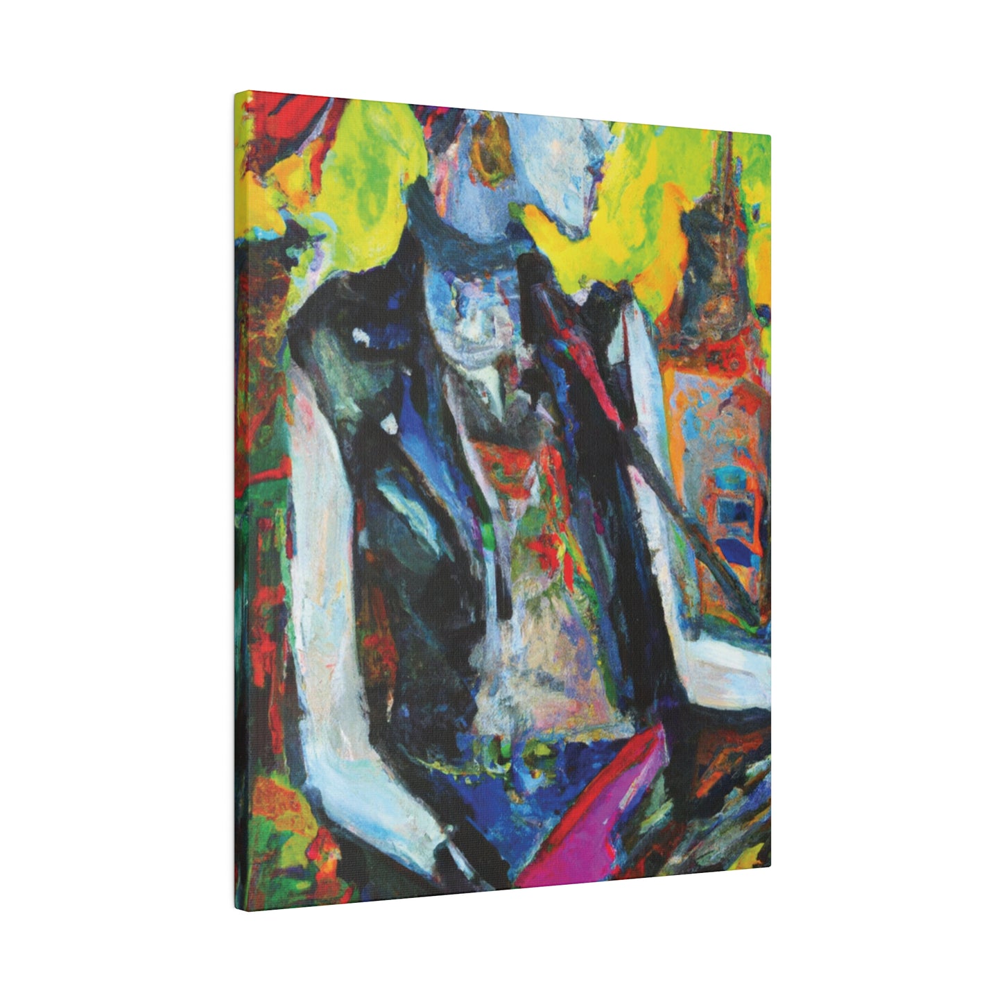 7349W - Rockstar Oil Painting Style Print | Poster | Home Decor | Wall Art | Music Art | Canvas