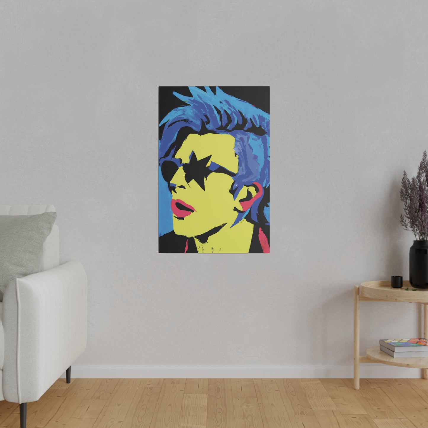 9361F - Rockstar Painting Print | Face | Abstract | Poster | Home Decor | Wall Art | Music Art | Canvas