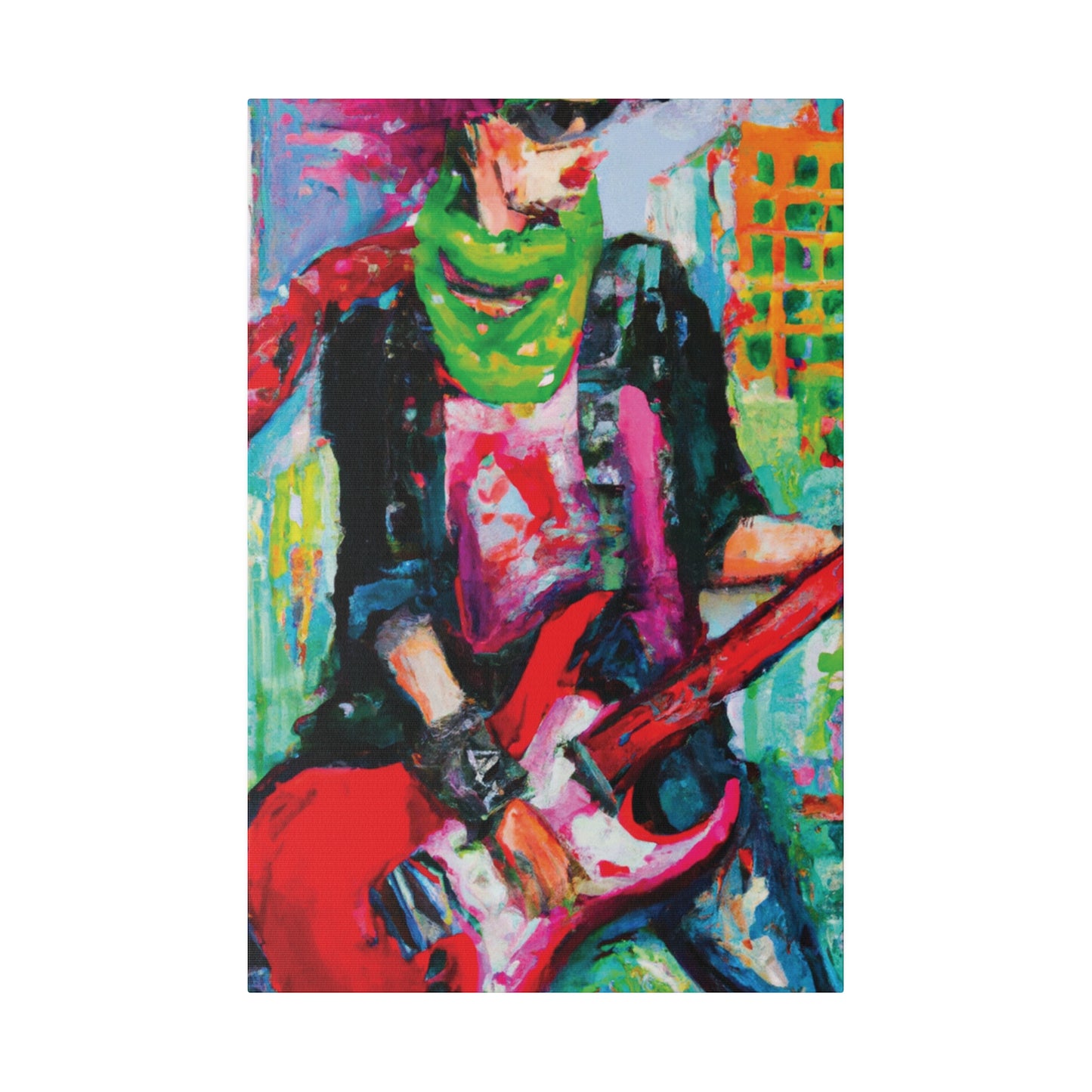 3075J - Rockstar Oil Painting Style Print | Poster | Home Decor | Wall Art | Music Art | Canvas