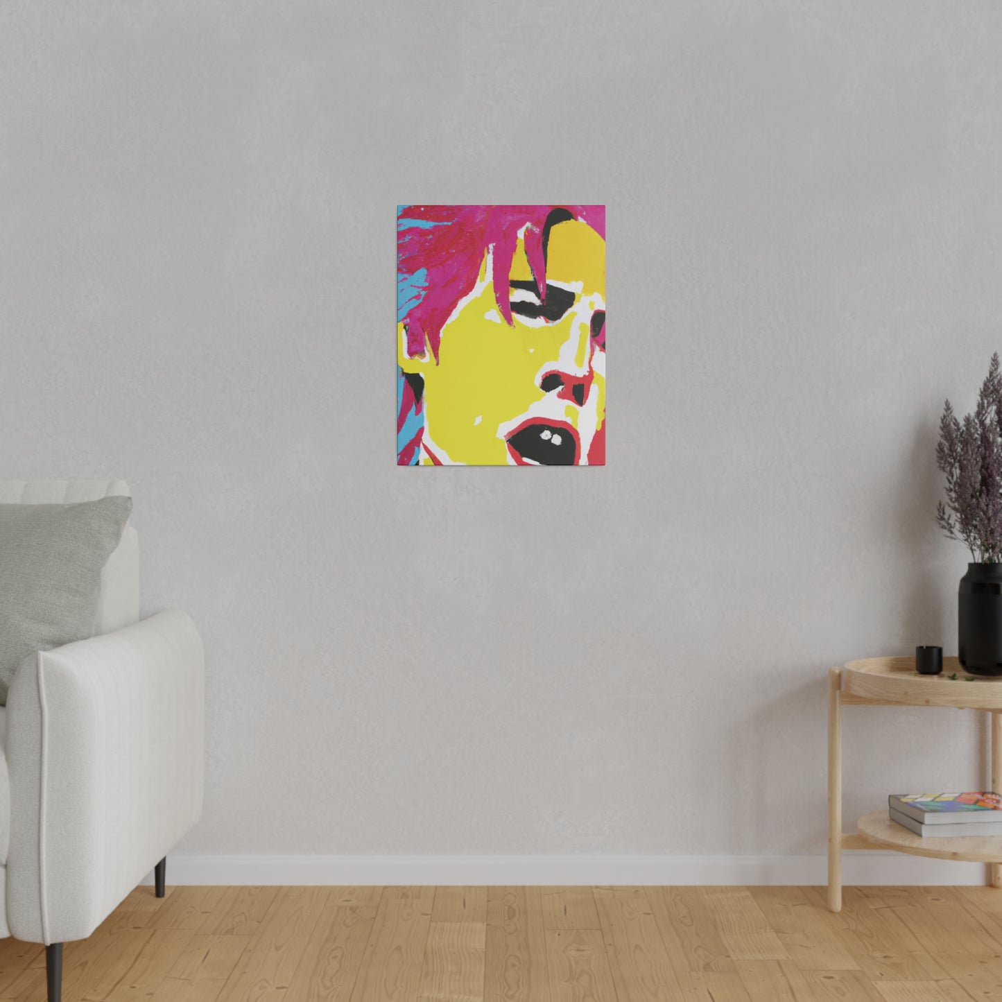 825J - Rockstar Painting Print | Face | Abstract | Poster | Home Decor | Wall Art | Music Art | Canvas