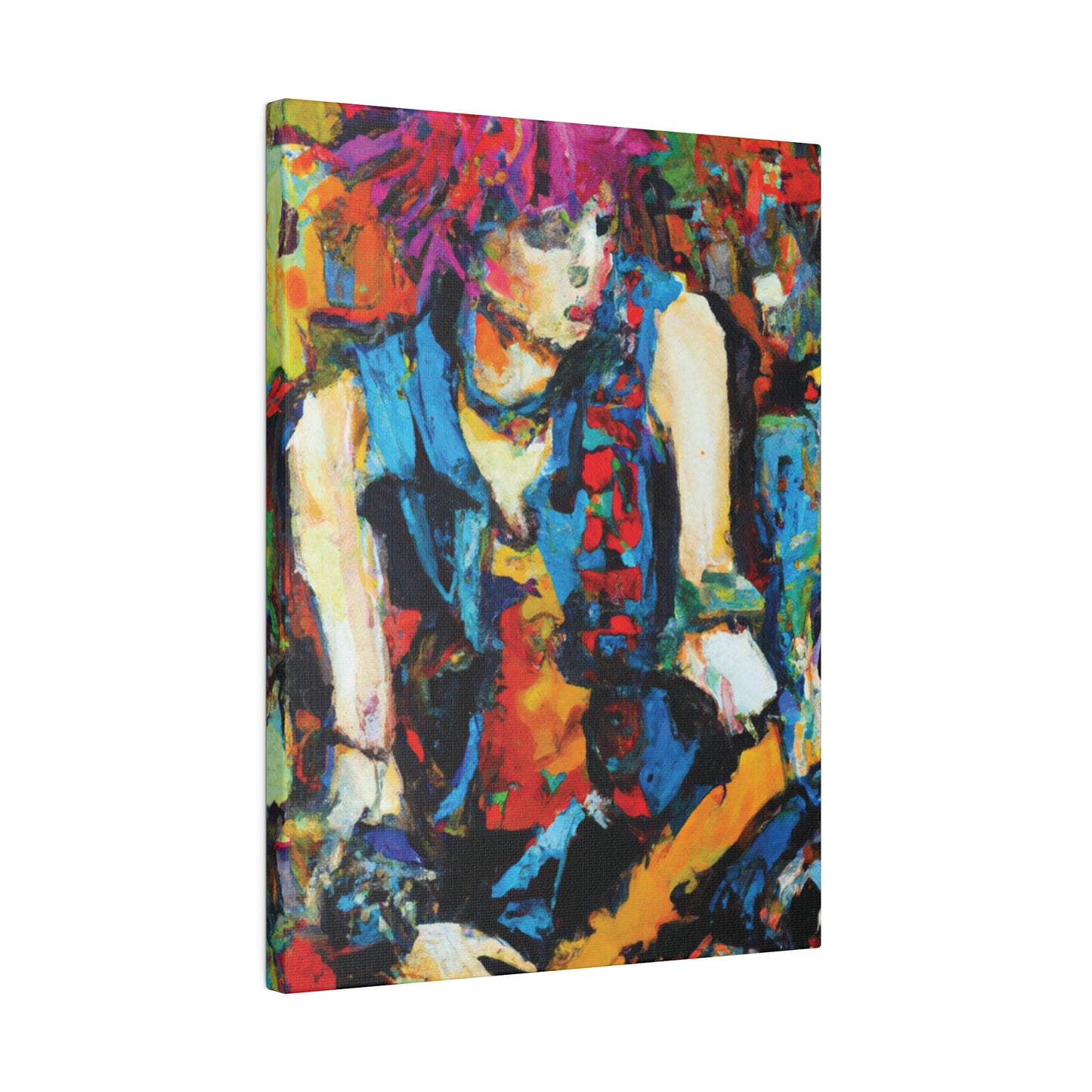 5373K - Rockstar Oil Painting Style Print | Poster | Home Decor | Wall Art | Music Art | Canvas