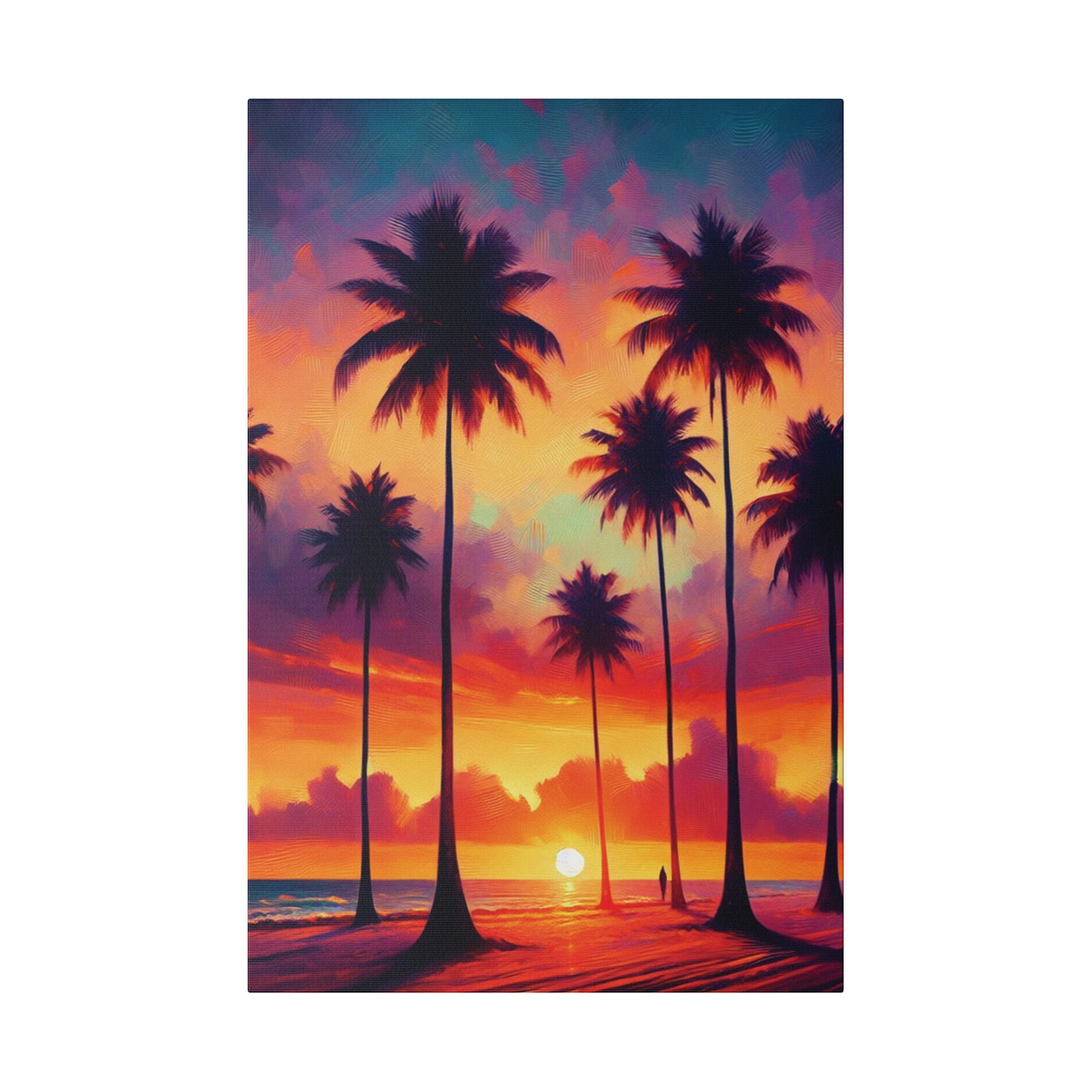 3674J - miami beach art, sunset background, ocean art work, beach art work, sunset designs, miami beach painting, miami beach print