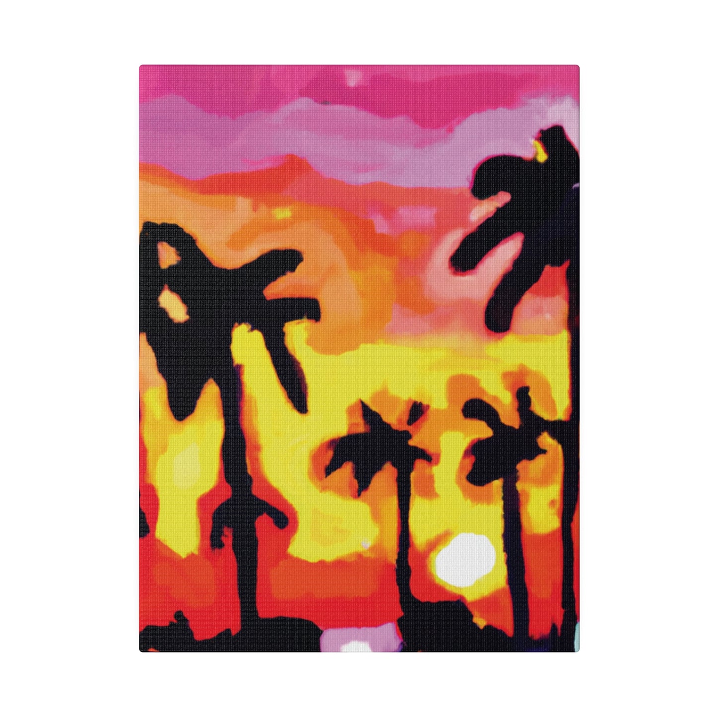 7893K - Miami Beach Sunset Painting Print | Miami | Beach | Sunset | Poster | Home Decor | Wall Art | Canvas