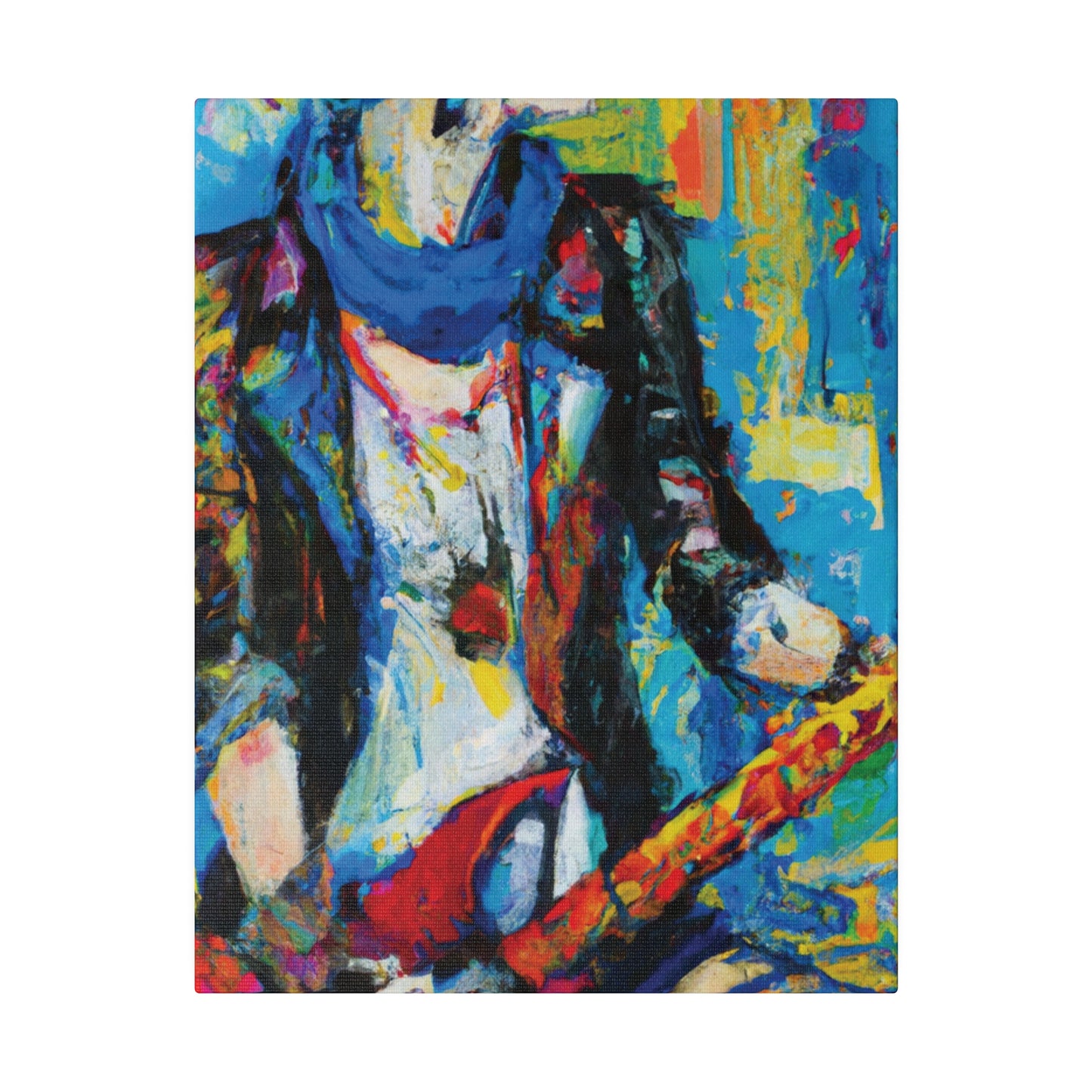 2583Q - Rockstar Oil Painting Style Print | Poster | Home Decor | Wall Art | Music Art | Canvas