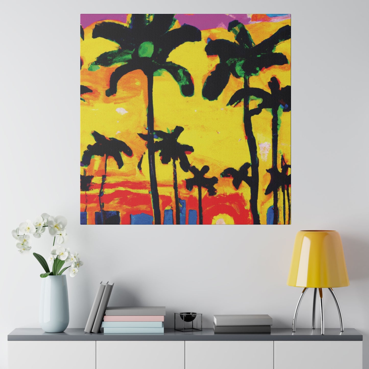 9497Z - Miami Beach Sunset Painting Print | Miami | Beach | Sunset | Poster | Home Decor | Wall Art | Canvas