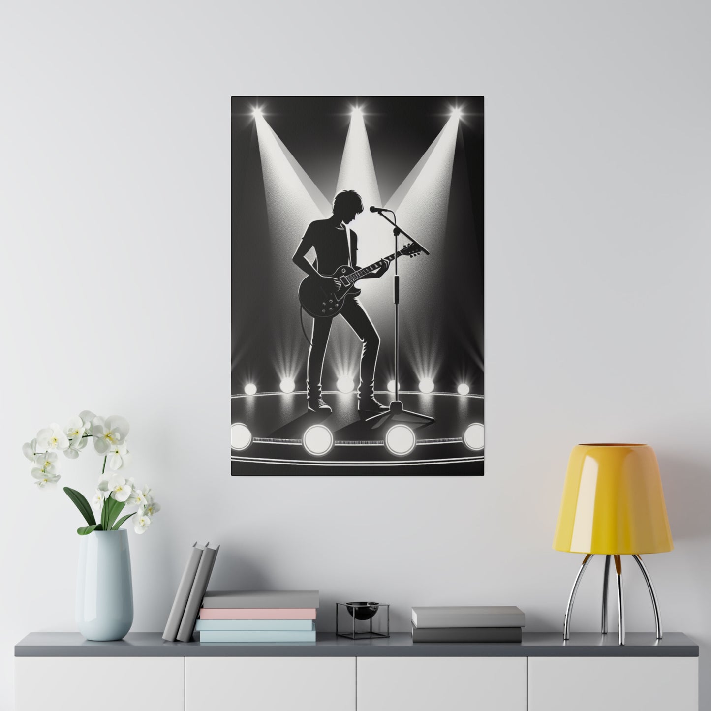 5482Z - music art work, rockstar gifts, musician gift ideas, guitar art work, guitar artwork, guitar wall art canvas, playing guitar, decor