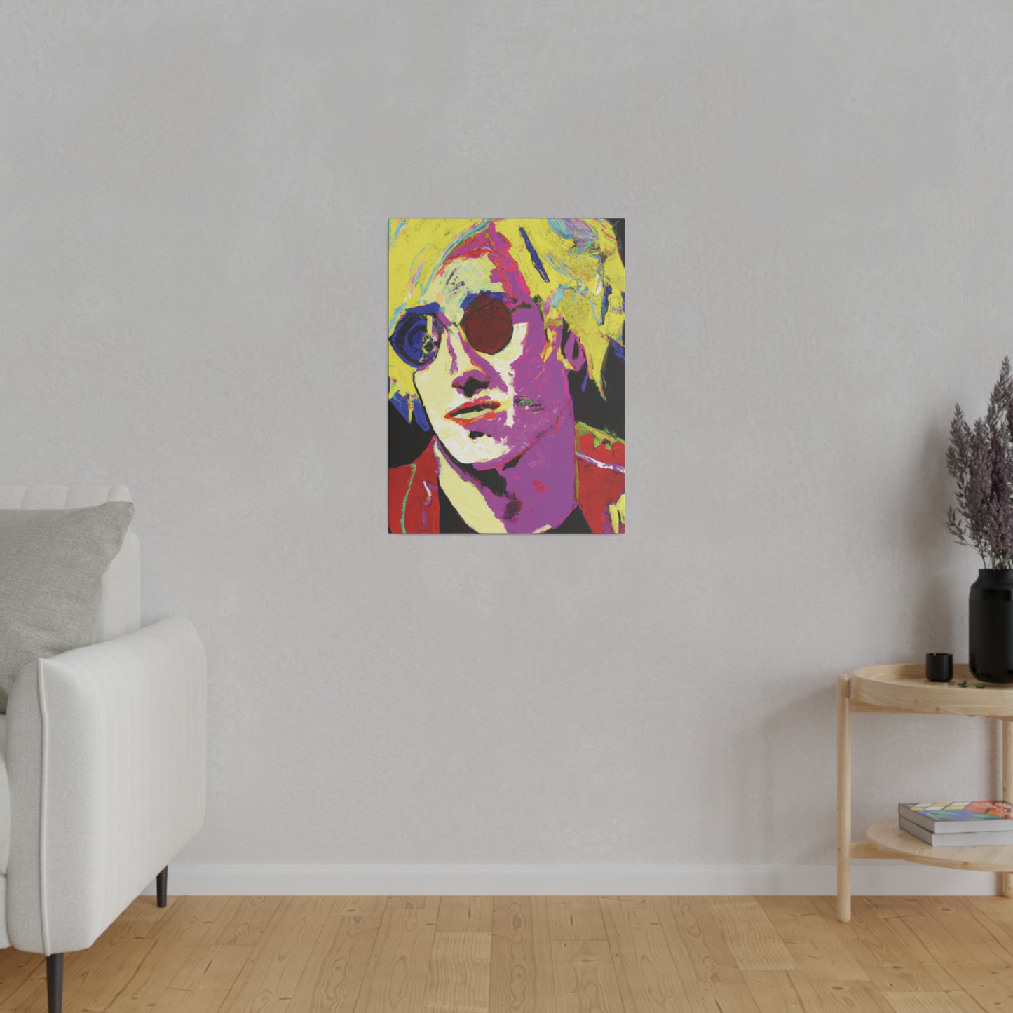 9642H - Rockstar Painting Print | Face | Abstract | Poster | Home Decor | Wall Art | Music Art | Canvas