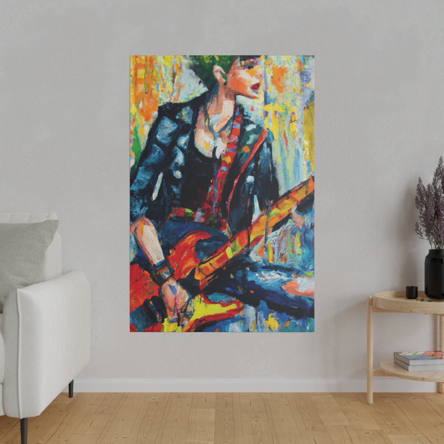 4573T - Rockstar Oil Painting Style Print | Poster | Home Decor | Wall Art | Music Art | Canvas