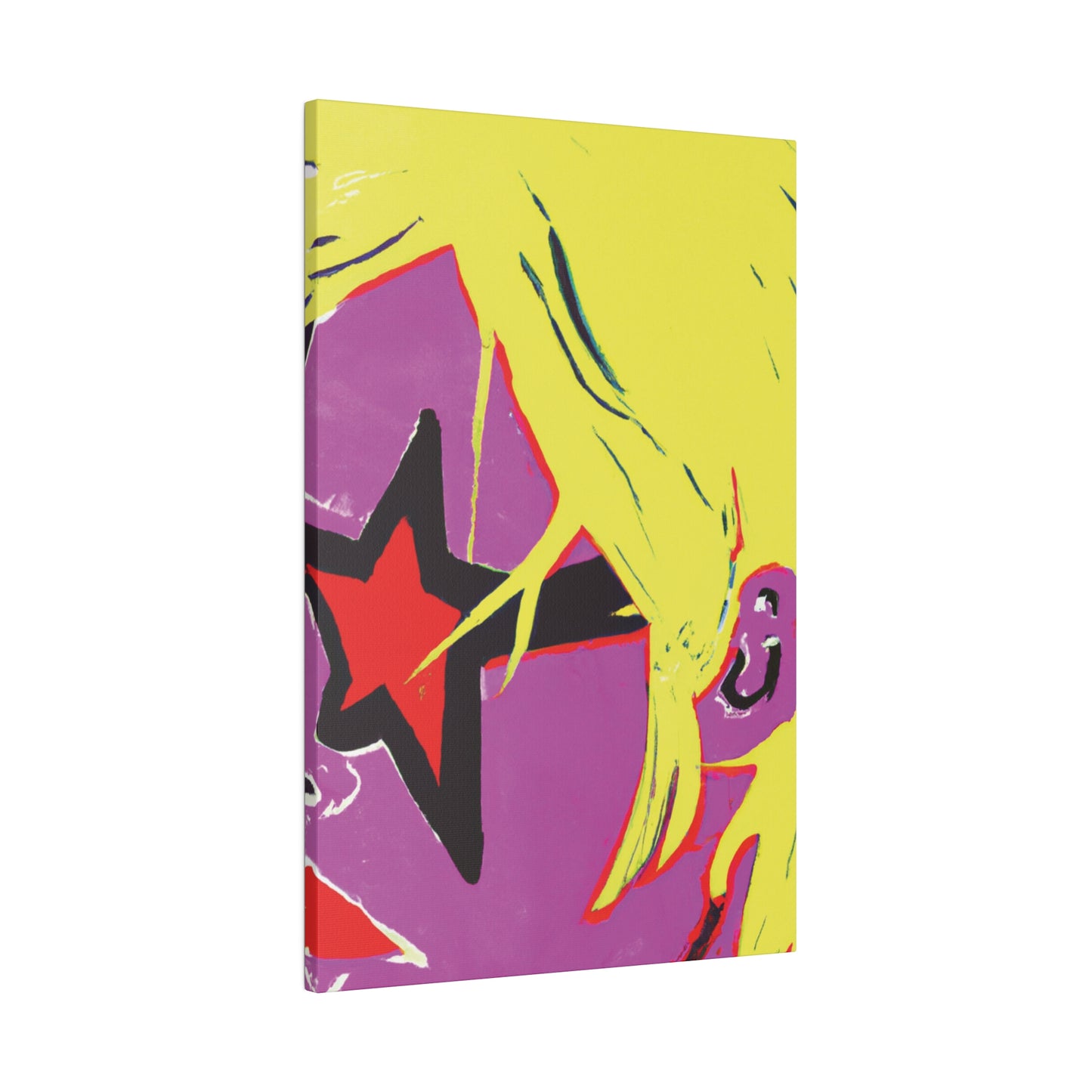 938K - Rockstar Painting Print | Face | Abstract | Poster | Home Decor | Wall Art | Music Art | Canvas
