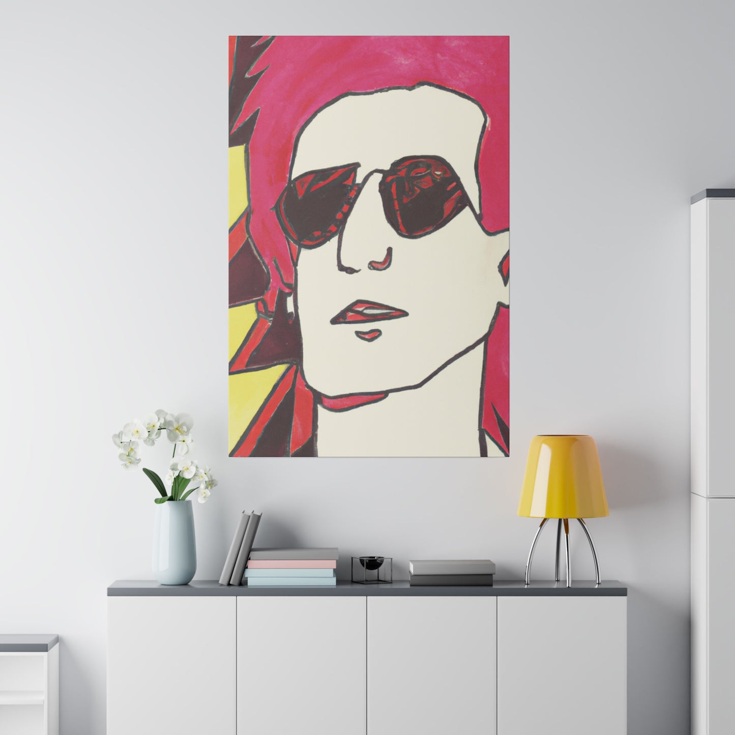 9247A - Rockstar Painting Print | Face | Abstract | Poster | Home Decor | Wall Art | Music Art | Canvas