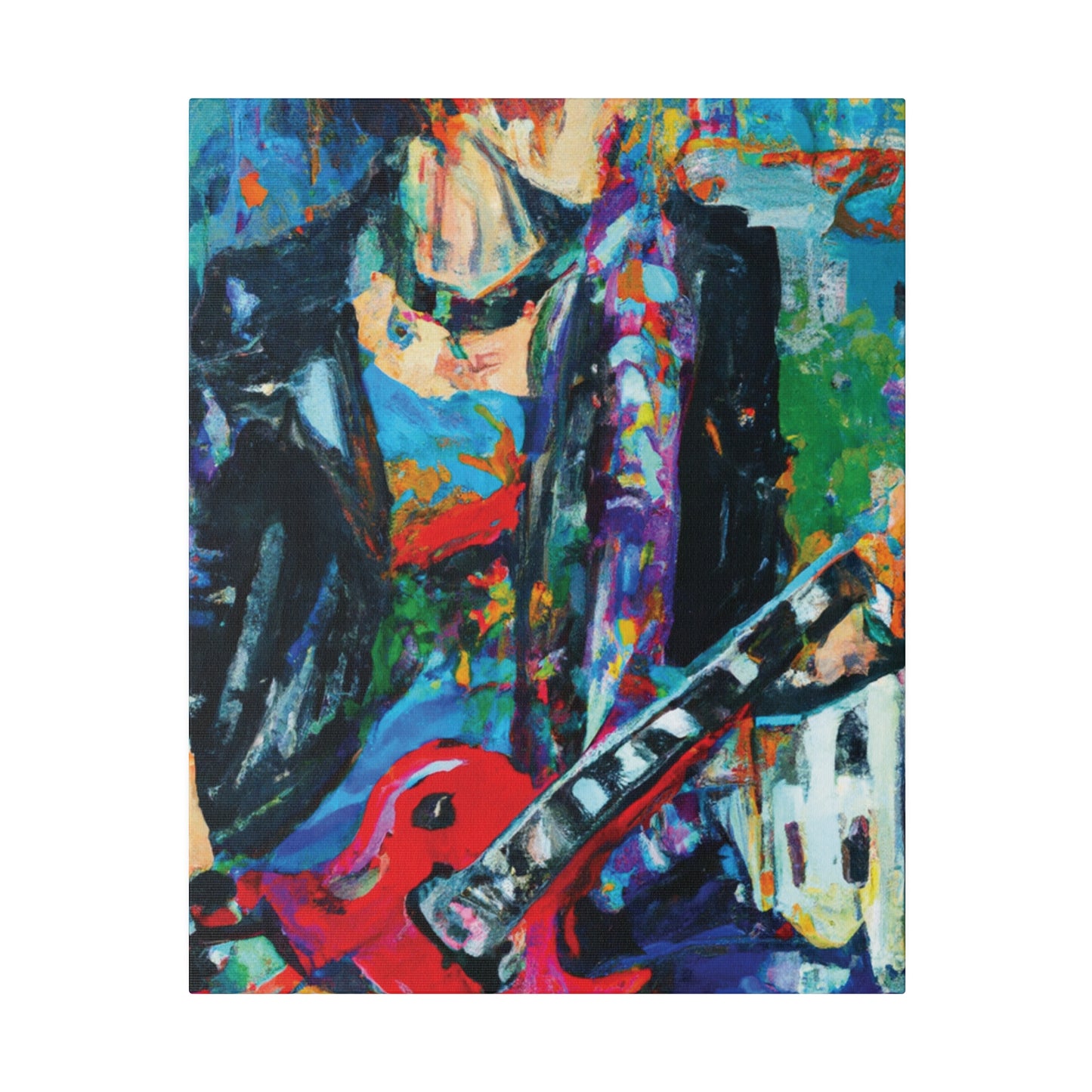 814T - Rockstar Oil Painting Style Print | Poster | Home Decor | Wall Art | Music Art | Canvas