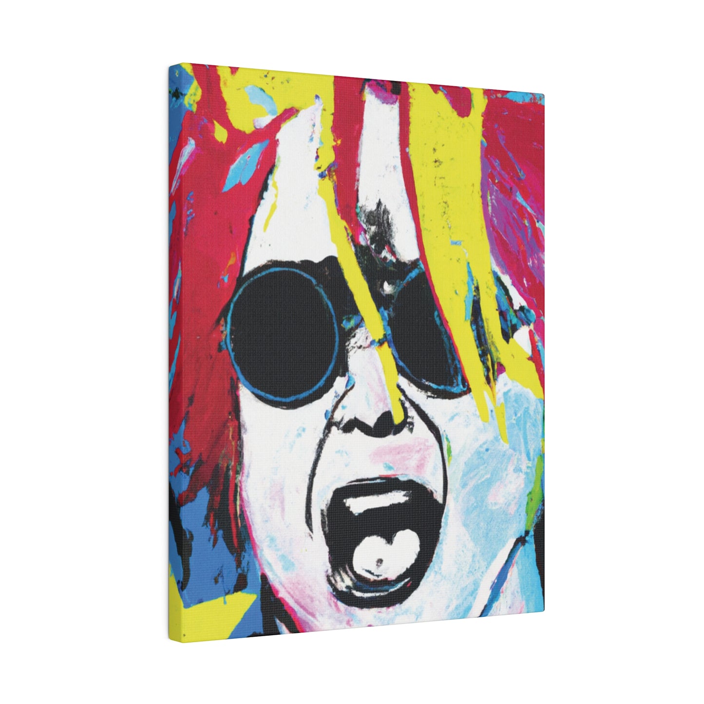 9456X - Rockstar Painting Print | Face | Abstract | Poster | Home Decor | Wall Art | Music Art | Canvas