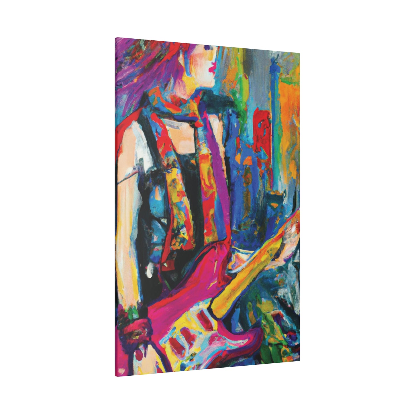 9798G - Rockstar Oil Painting Style Print | Poster | Home Decor | Wall Art | Music Art | Canvas