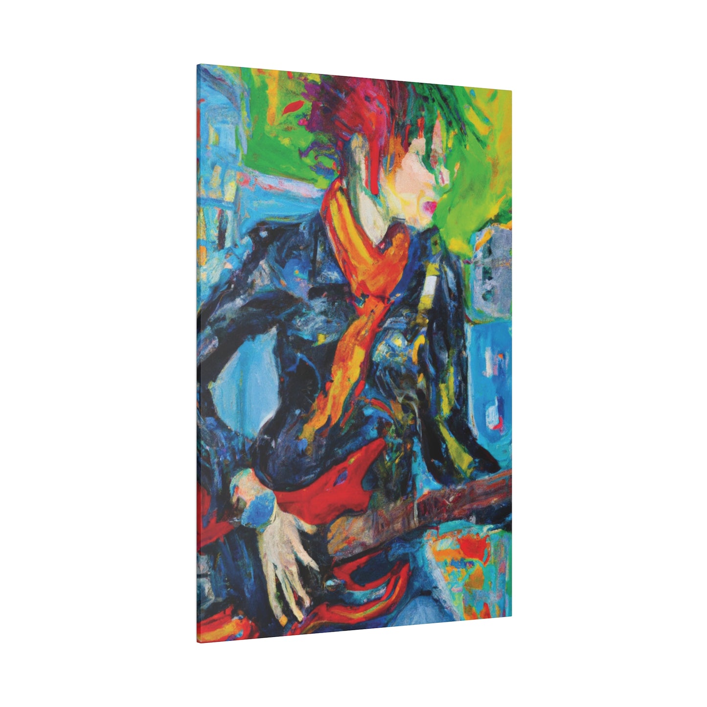 935O - Rockstar Oil Painting Style Print | Poster | Home Decor | Wall Art | Music Art | Canvas