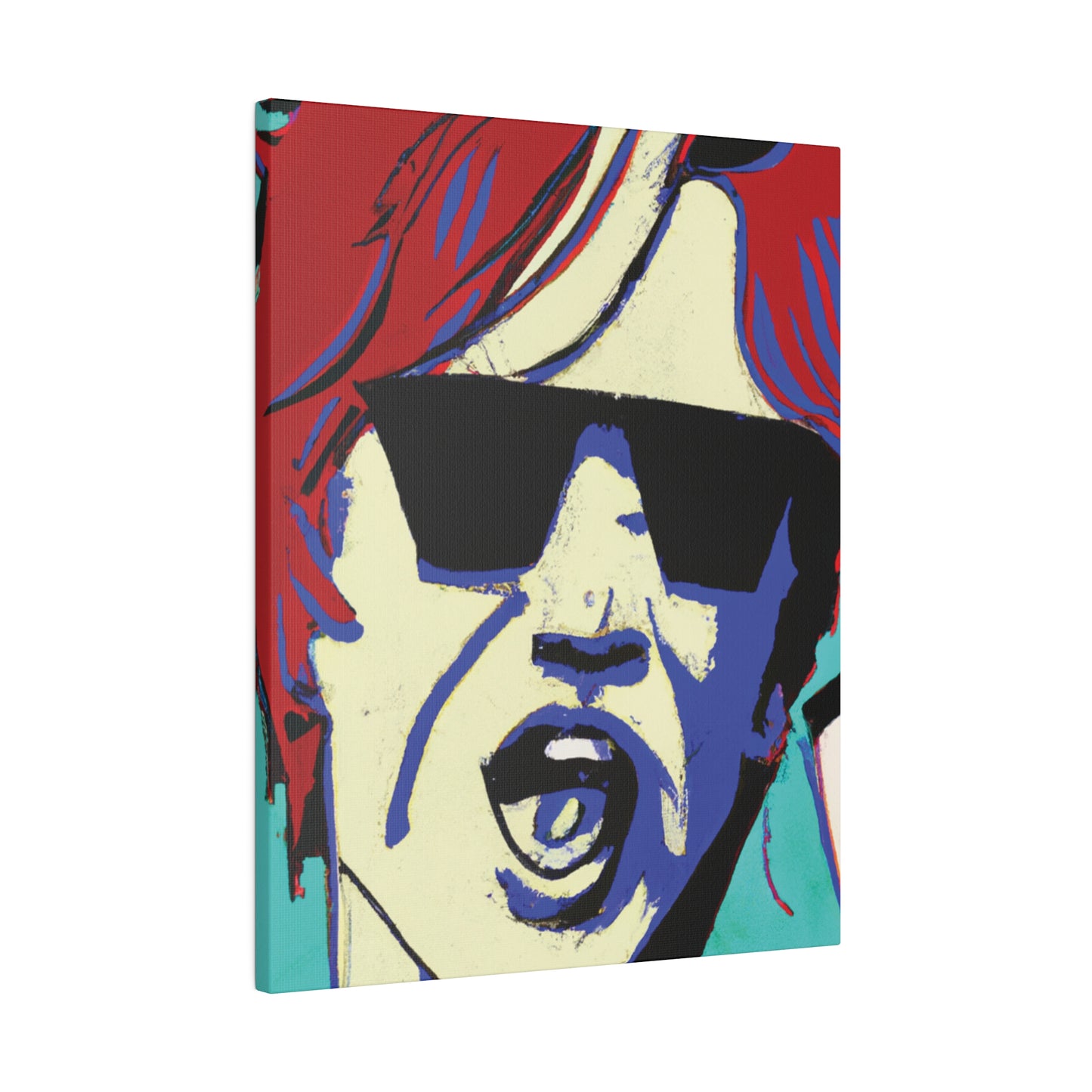 3245Z - Rockstar Painting Print | Face | Abstract | Poster | Home Decor | Wall Art | Music Art | Canvas