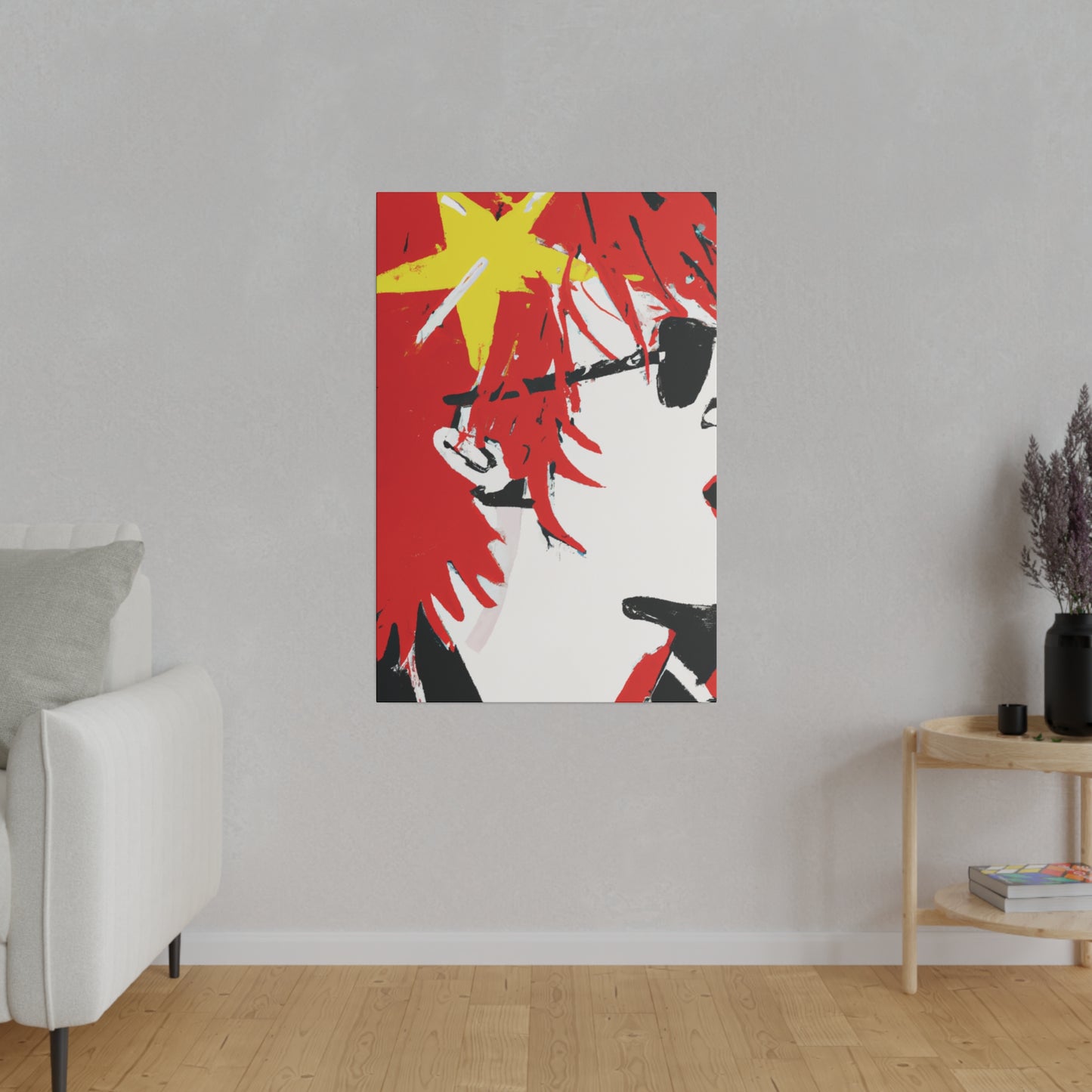 4682S - Rockstar Painting Print | Face | Abstract | Poster | Home Decor | Wall Art | Music Art | Canvas