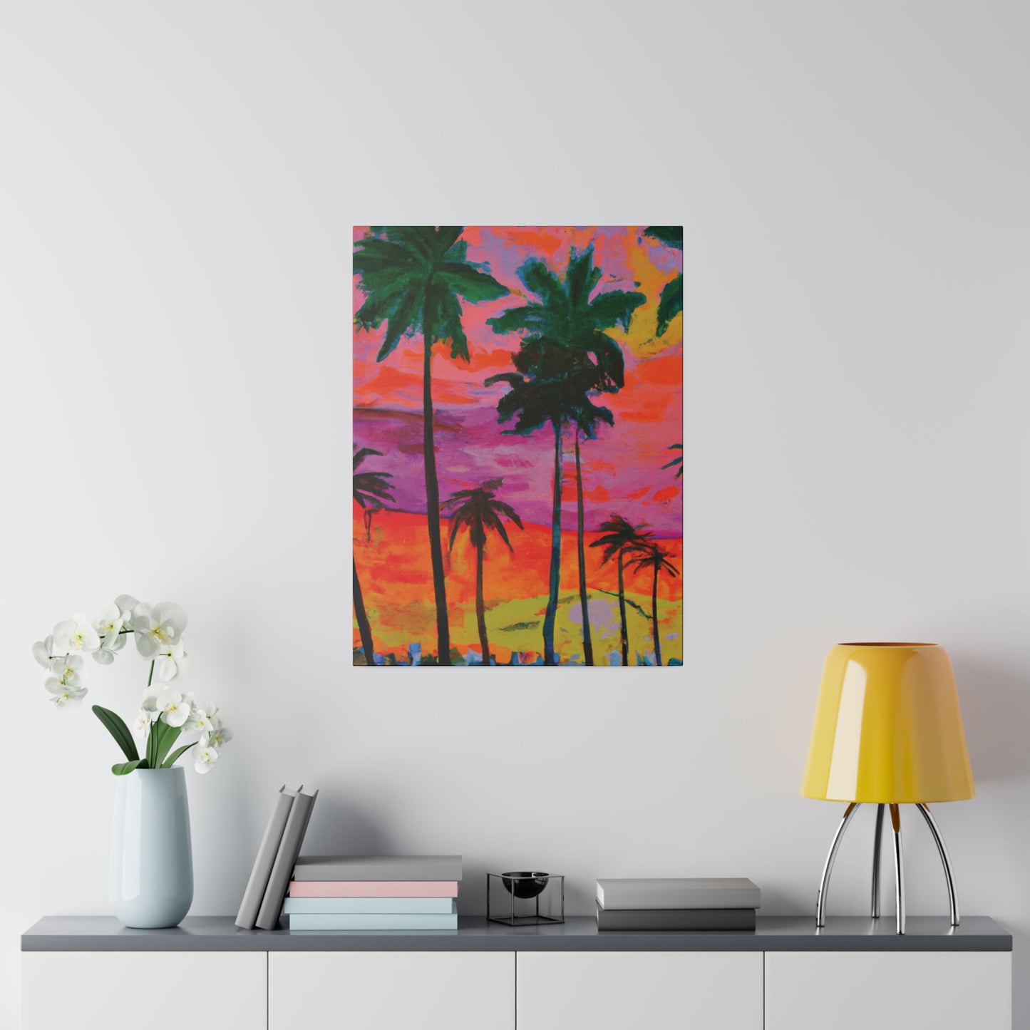 5783Q - Miami Beach Sunset Painting Print | Miami | Beach | Sunset | Poster | Home Decor | Wall Art | Canvas