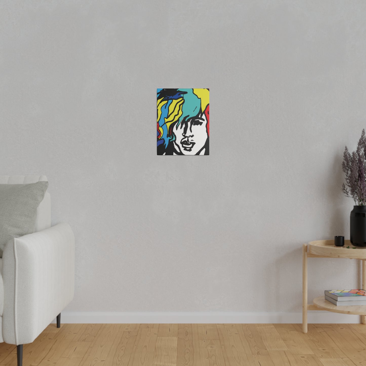 7456M - Rockstar Painting Print | Face | Abstract | Poster | Home Decor | Wall Art | Music Art | Canvas