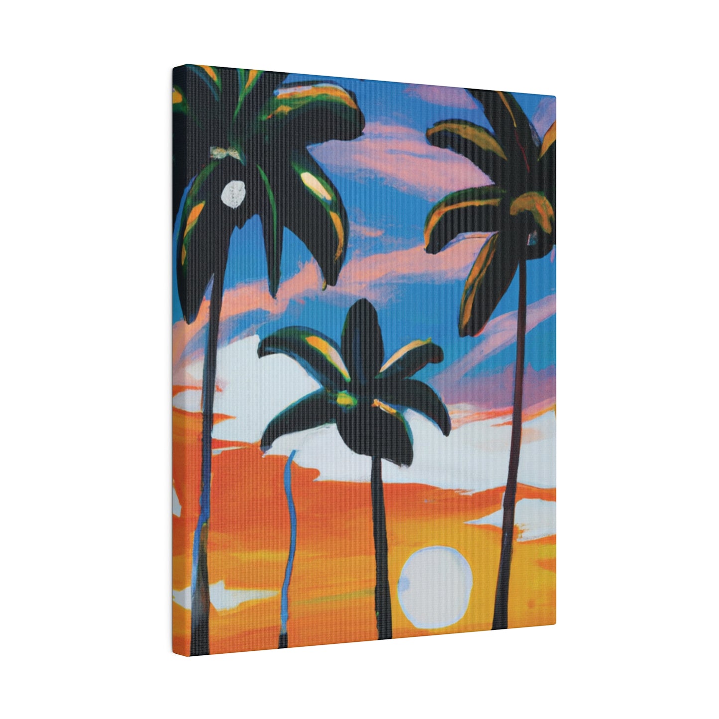 7745G - Miami Beach Sunset Painting Print | Miami | Beach | Sunset | Poster | Home Decor | Wall Art | Canvas