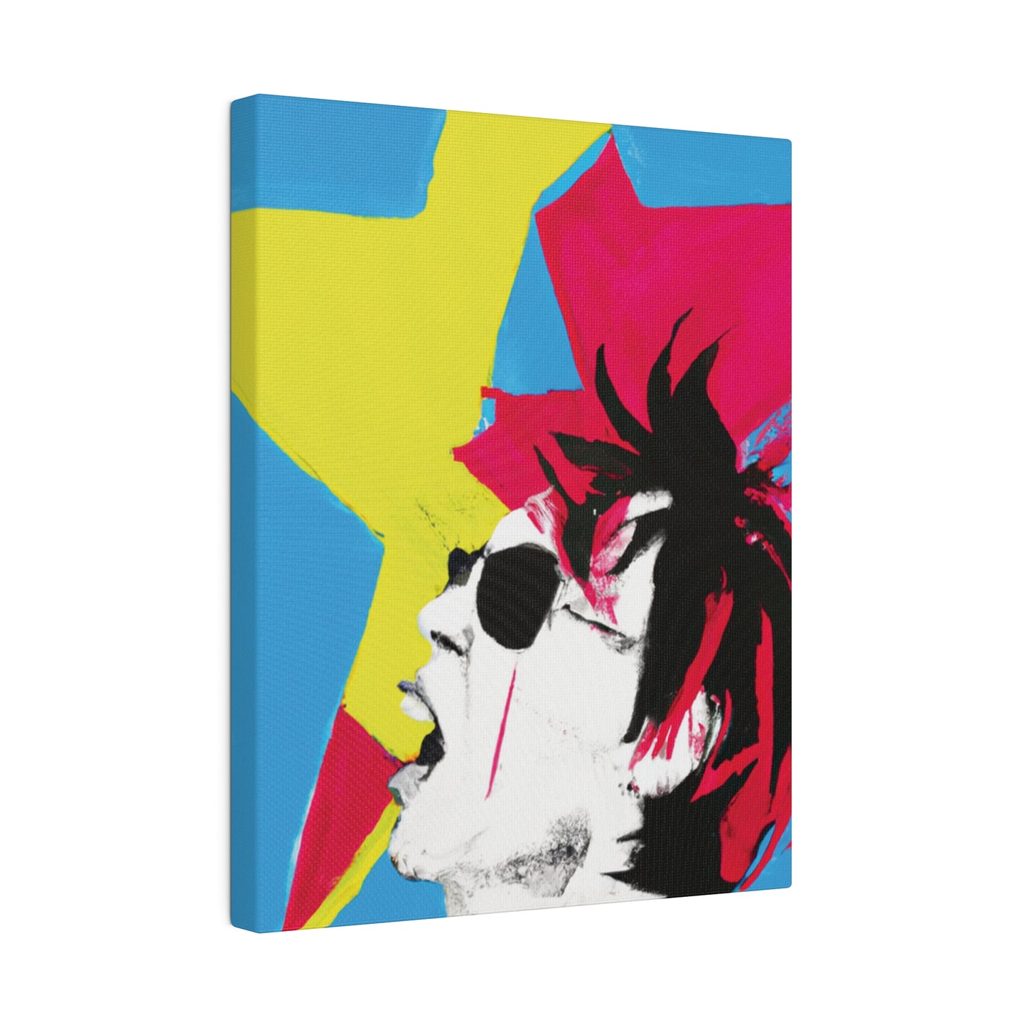7179X - Rockstar Painting Print | Face | Abstract | Poster | Home Decor | Wall Art | Music Art | Canvas