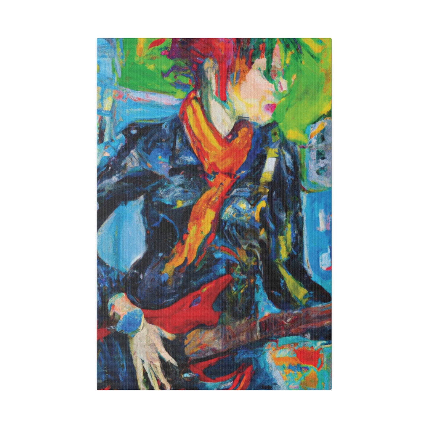 935O - Rockstar Oil Painting Style Print | Poster | Home Decor | Wall Art | Music Art | Canvas
