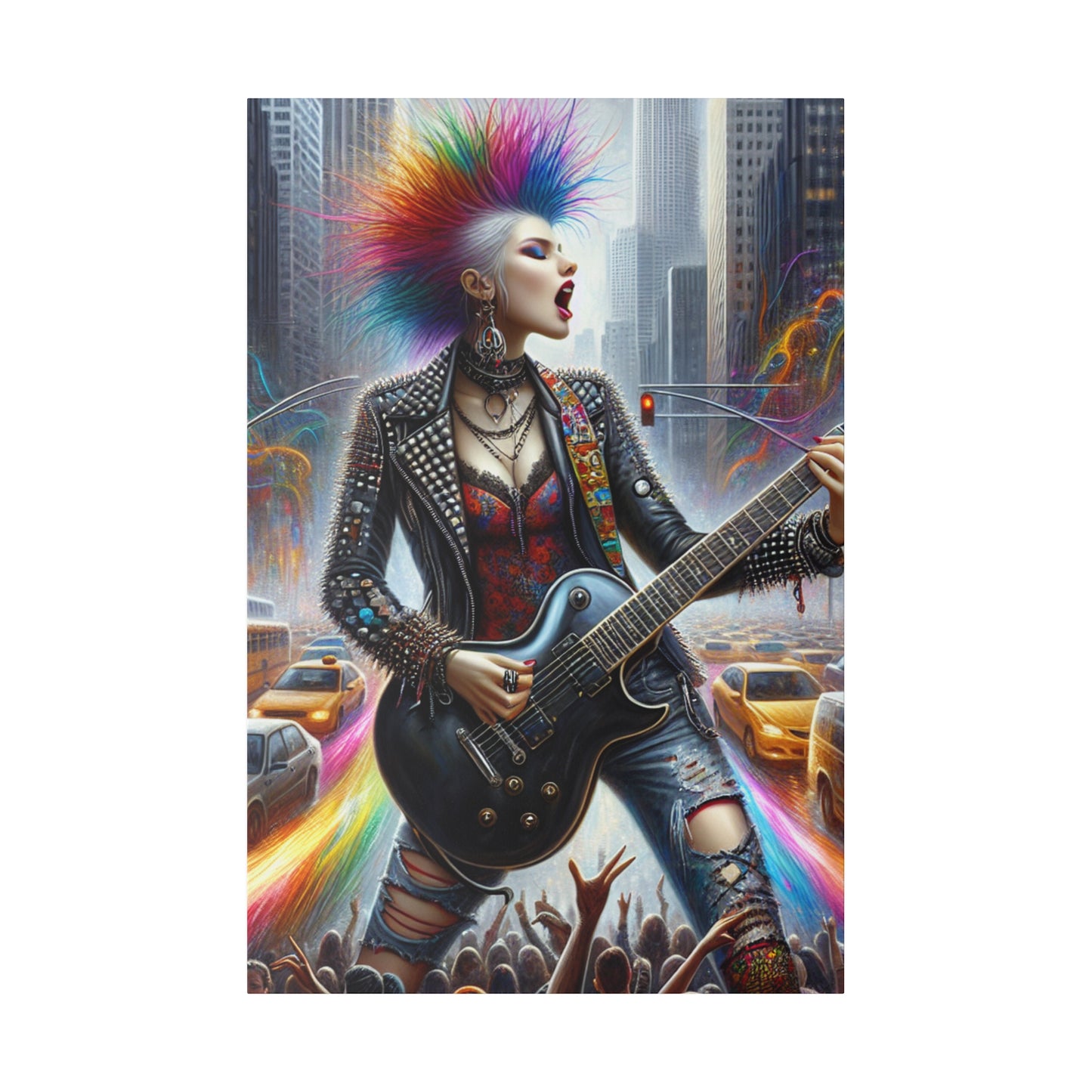 7301Z - Rockstar Oil Painting Style Print | Poster | Home Decor | Wall Art | Music Art | Canvas