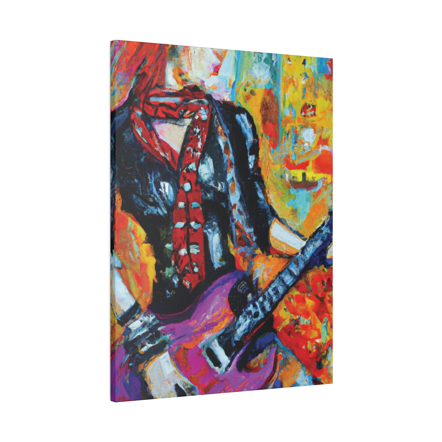 7342P - Rockstar Oil Painting Style Print | Poster | Home Decor | Wall Art | Music Art | Canvas