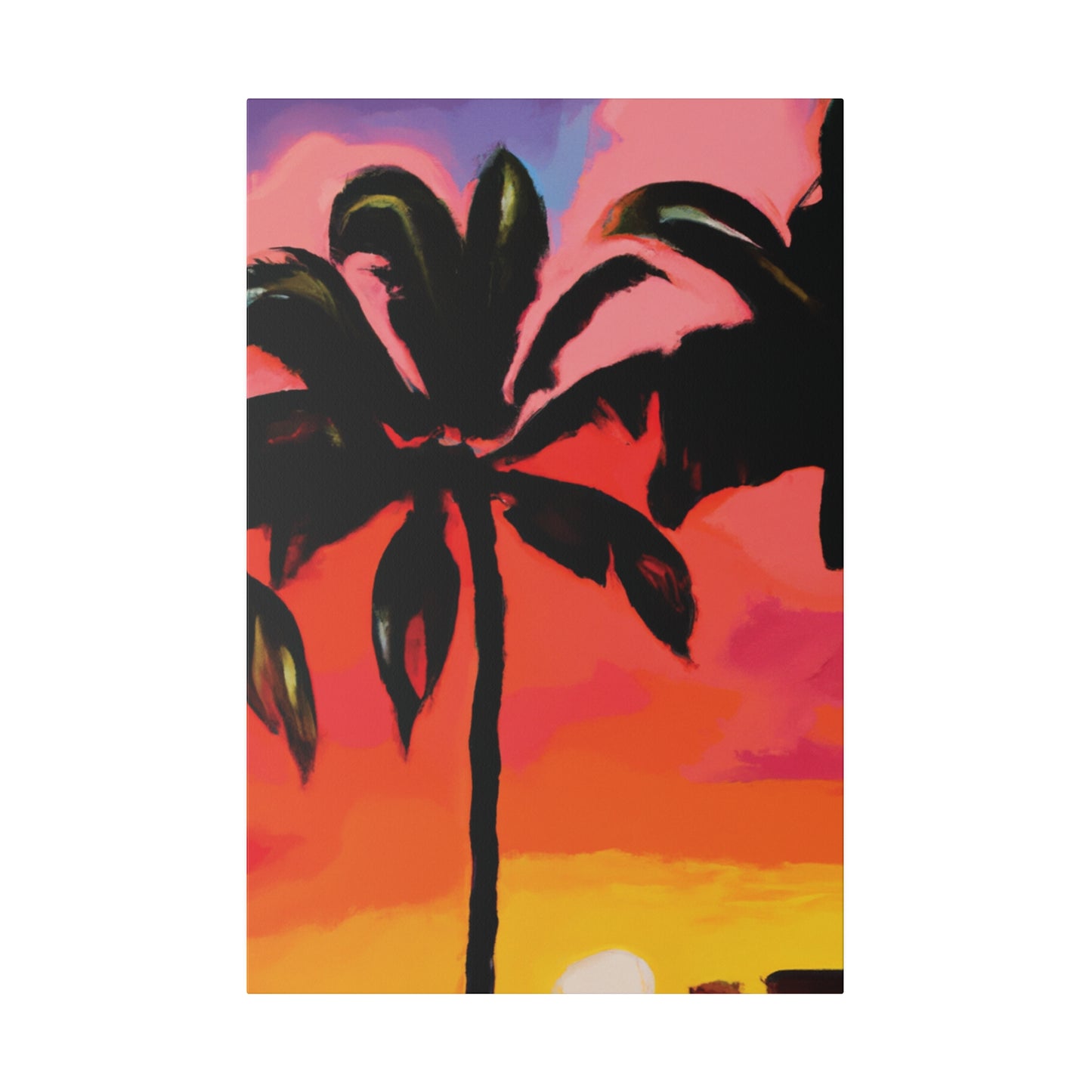 8093Z - Miami Beach Sunset Painting Print | Miami | Beach | Sunset | Poster | Home Decor | Wall Art | Canvas