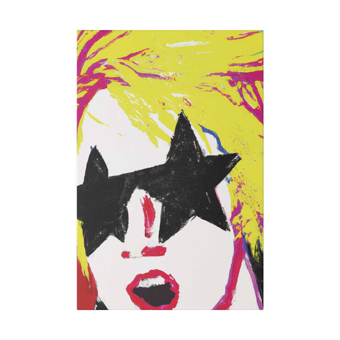 6723Z - Rockstar Painting Print | Face | Abstract | Poster | Home Decor | Wall Art | Music Art | Canvas