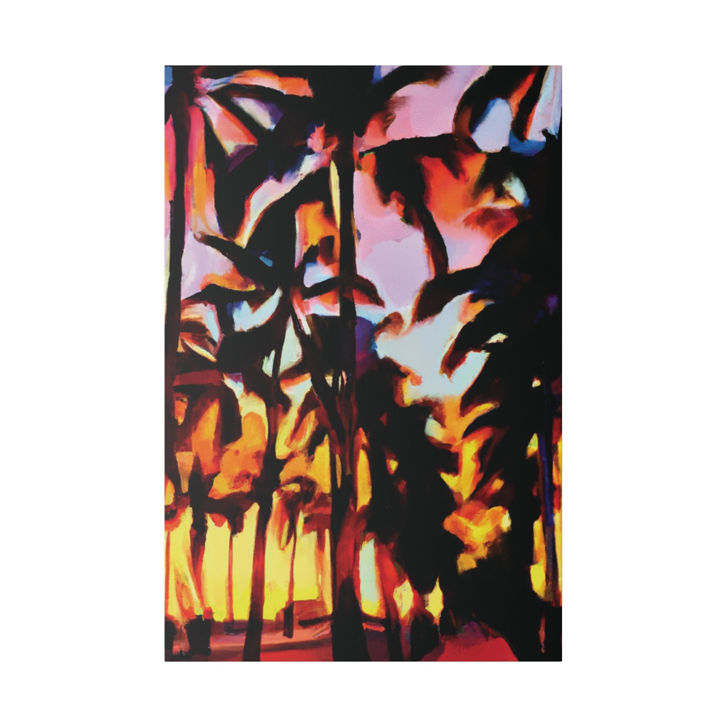 9123T - Miami Beach Sunset Painting Print | Miami | Beach | Sunset | Poster | Home Decor | Wall Art | Canvas