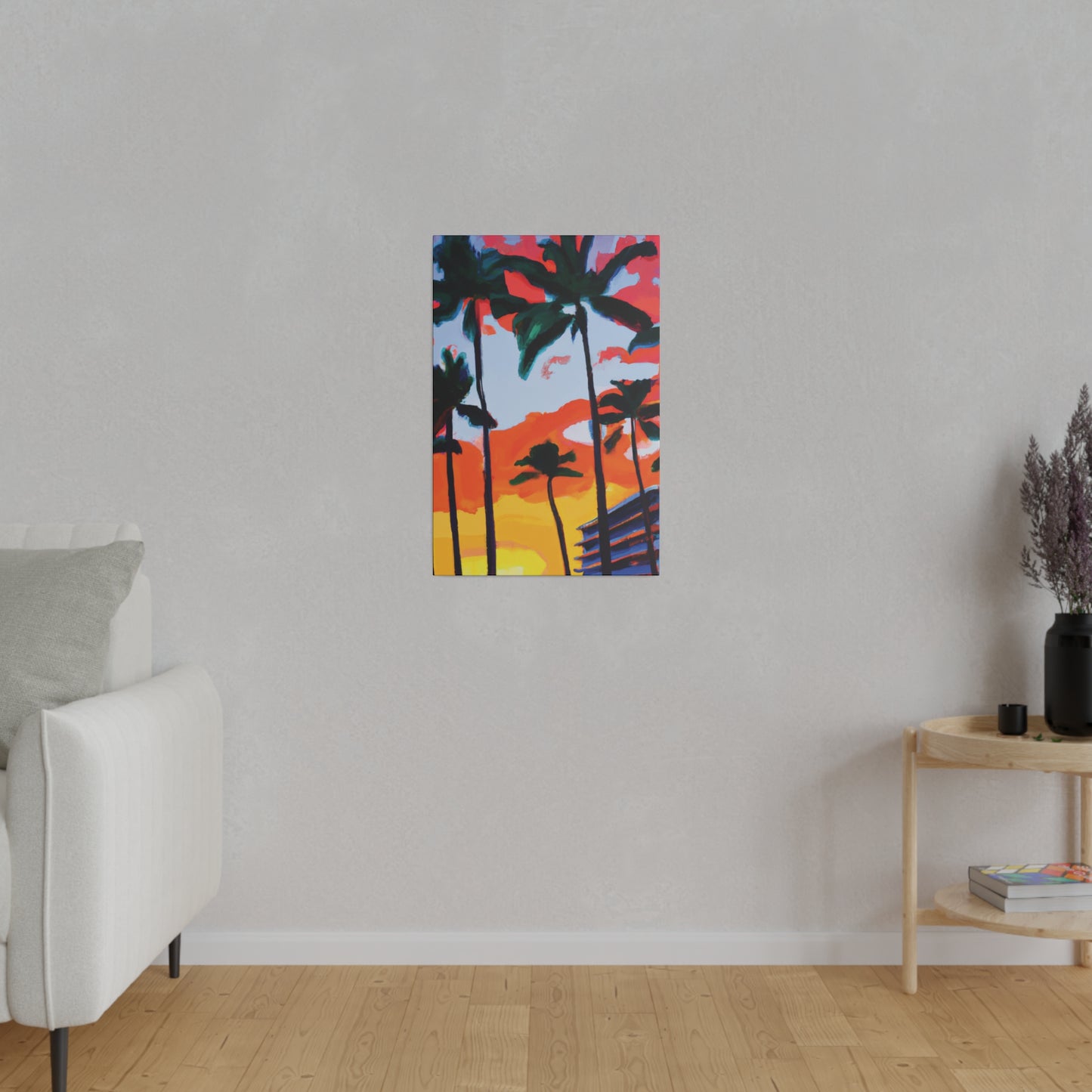 2741Q - Miami Beach Sunset Painting Print | Miami | Beach | Sunset | Poster | Home Decor | Wall Art | Canvas