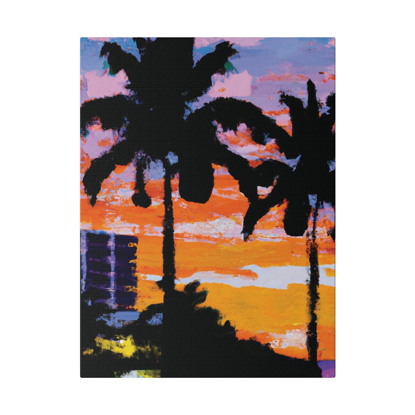 4756G - Miami Beach Sunset Painting Print | Miami | Beach | Sunset | Poster | Home Decor | Wall Art | Canvas