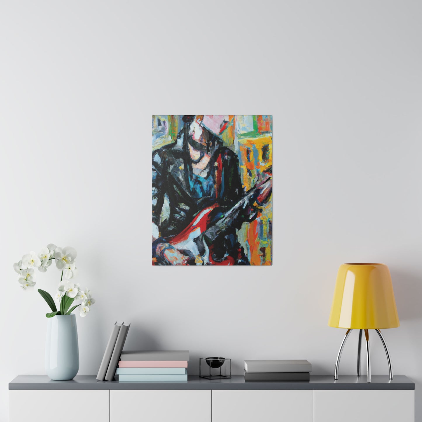 9646Q - Rockstar Oil Painting Style Print | Poster | Home Decor | Wall Art | Music Art | Canvas