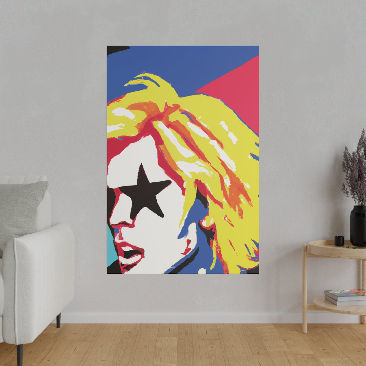 5402P - Rockstar Painting Print | Face | Abstract | Poster | Home Decor | Wall Art | Music Art | Canvas