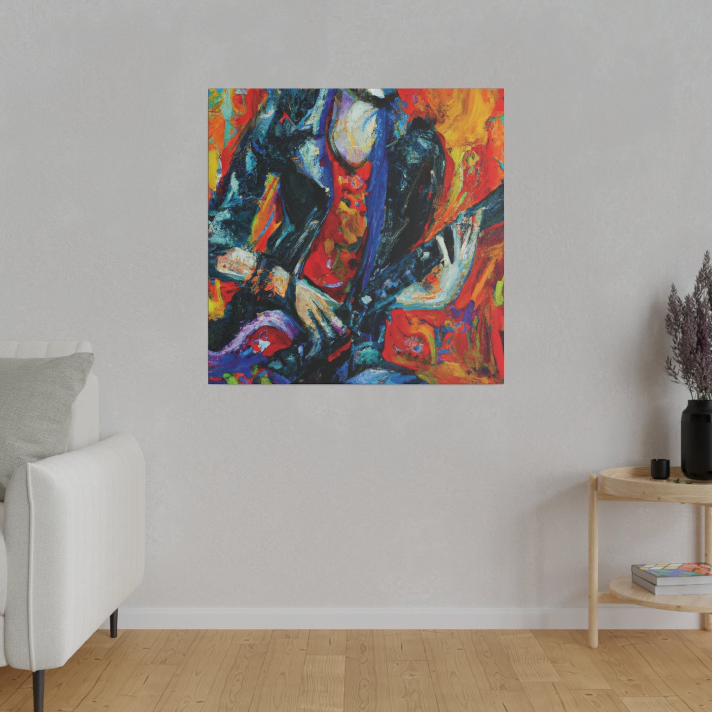 7348F - Rockstar Oil Painting Style Print | Poster | Home Decor | Wall Art | Music Art | Canvas