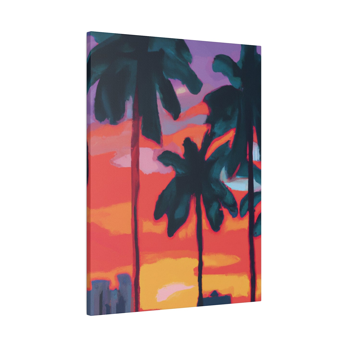 8175T - Miami Beach Sunset Painting Print | Miami | Beach | Sunset | Poster | Home Decor | Wall Art | Canvas