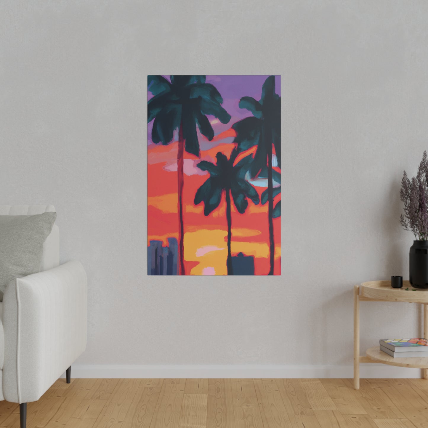 8175T - Miami Beach Sunset Painting Print | Miami | Beach | Sunset | Poster | Home Decor | Wall Art | Canvas