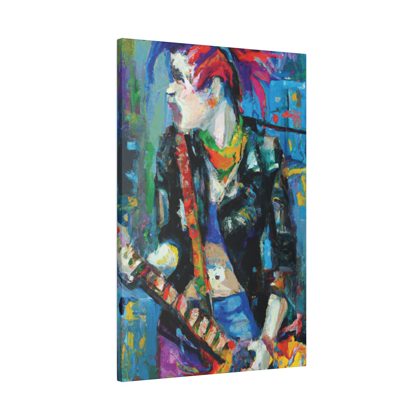 3601F - Rockstar Oil Painting Style Print | Poster | Home Decor | Wall Art | Music Art | Canvas