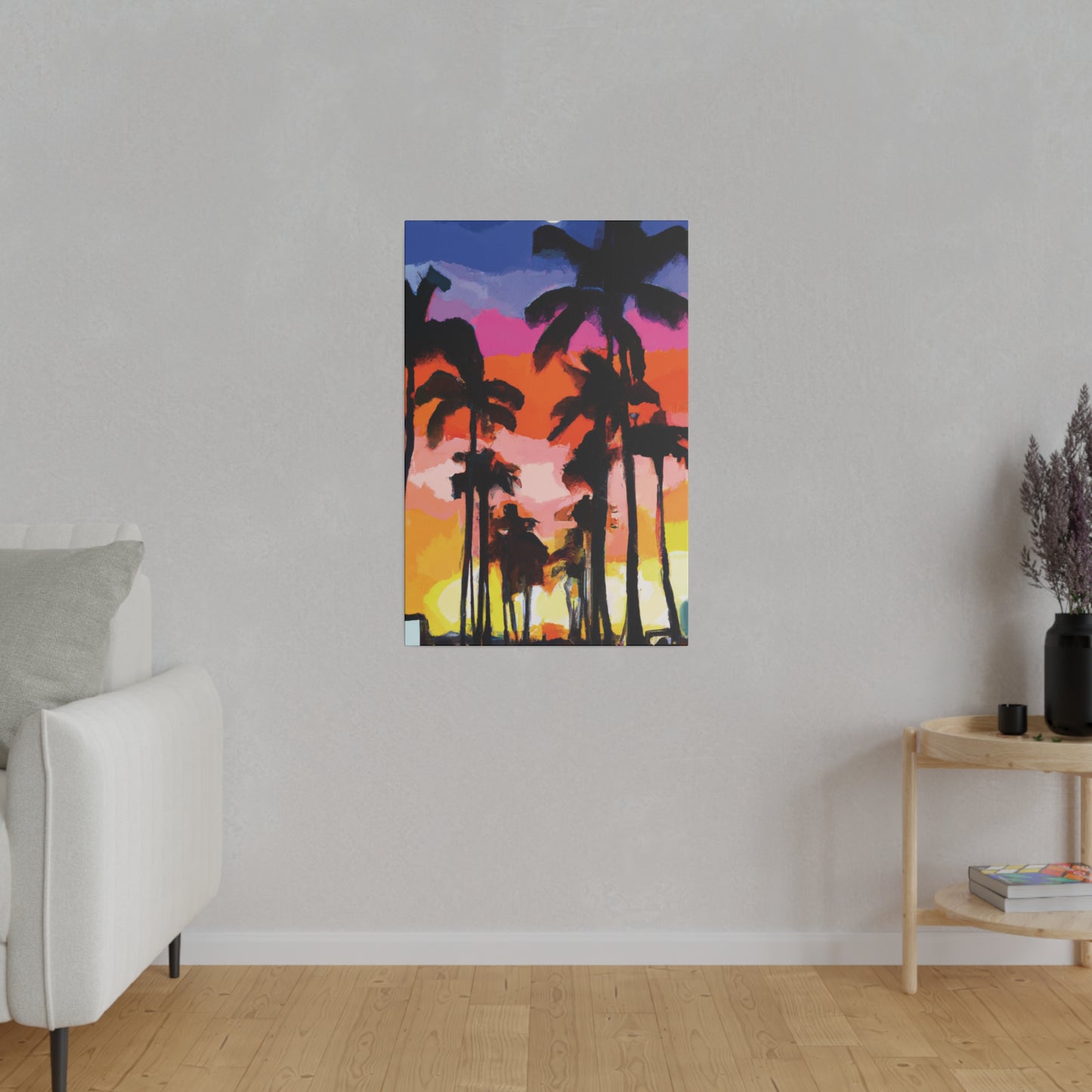 5857E - Miami Beach Sunset Painting Print | Miami | Beach | Sunset | Poster | Home Decor | Wall Art | Canvas