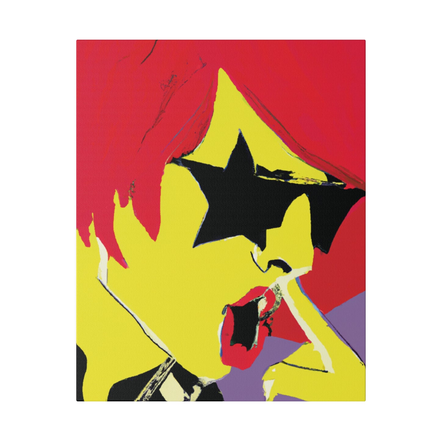 7485G - Rockstar Painting Print | Face | Abstract | Poster | Home Decor | Wall Art | Music Art | Canvas