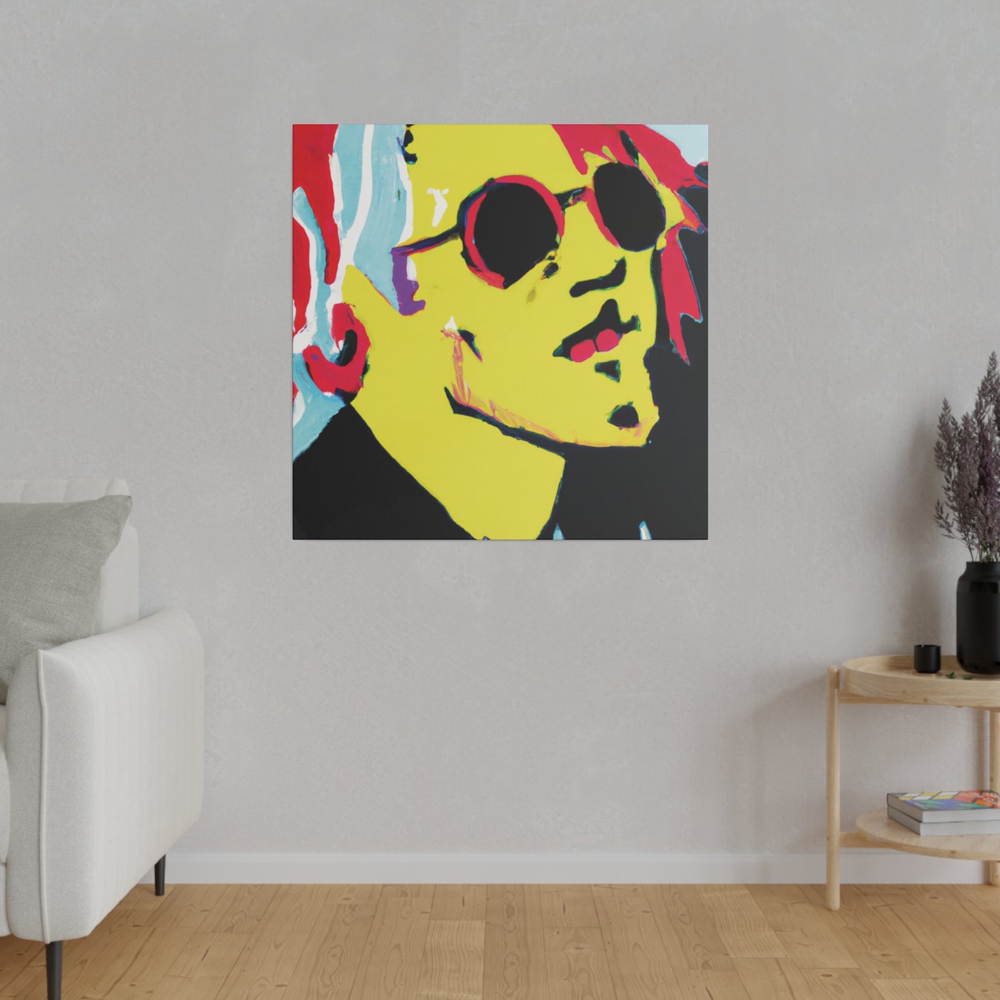 6475K - Rockstar Painting Print | Face | Abstract | Poster | Home Decor | Wall Art | Music Art | Canvas