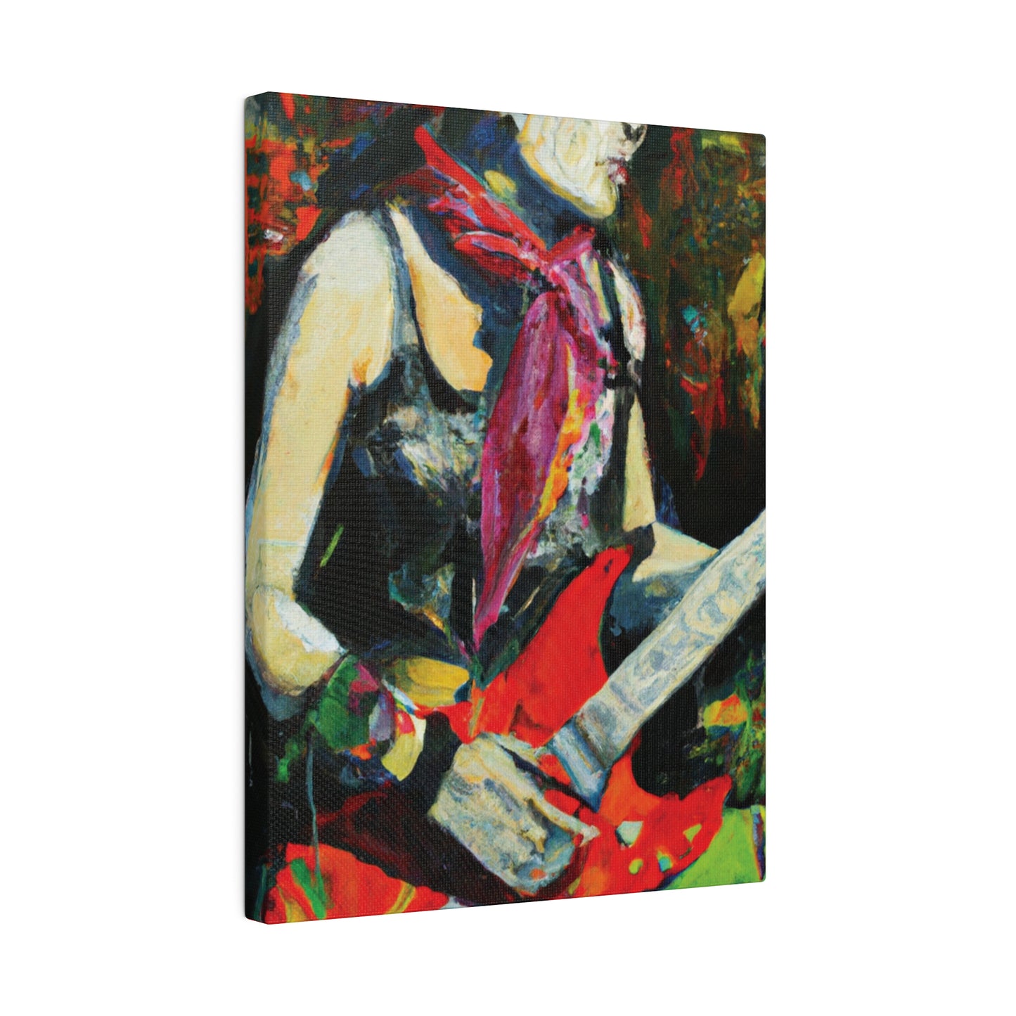 7203Q - Rockstar Oil Painting Style Print | Poster | Home Decor | Wall Art | Music Art | Canvas