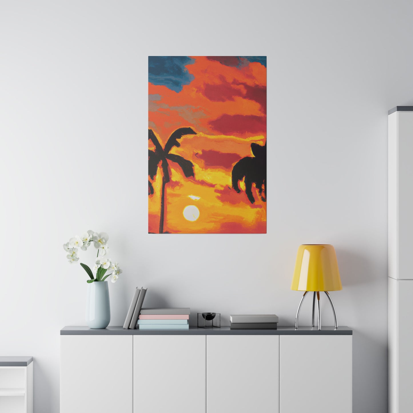 497L - Miami Beach Sunset Painting Print | Miami | Beach | Sunset | Poster | Home Decor | Wall Art | Canvas