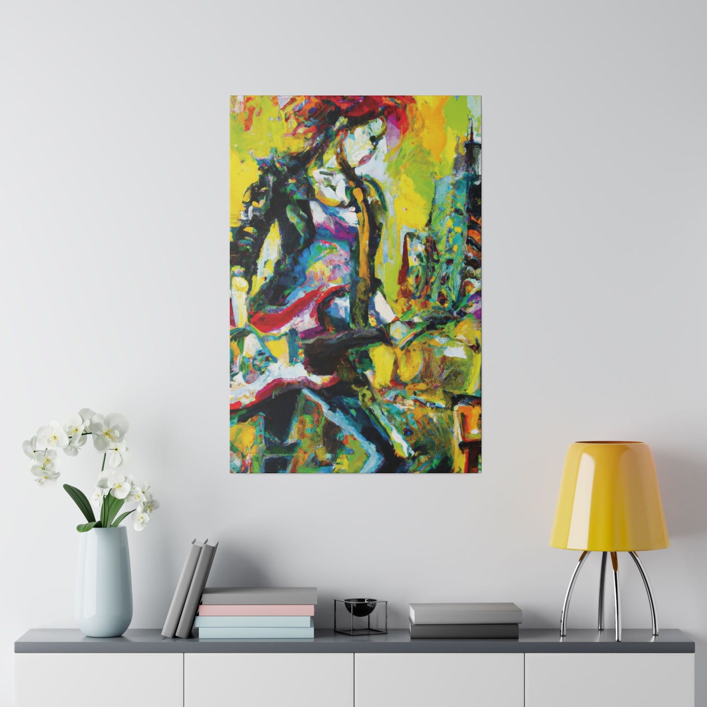 3274Y - Rockstar Oil Painting Style Print | Poster | Home Decor | Wall Art | Music Art | Canvas