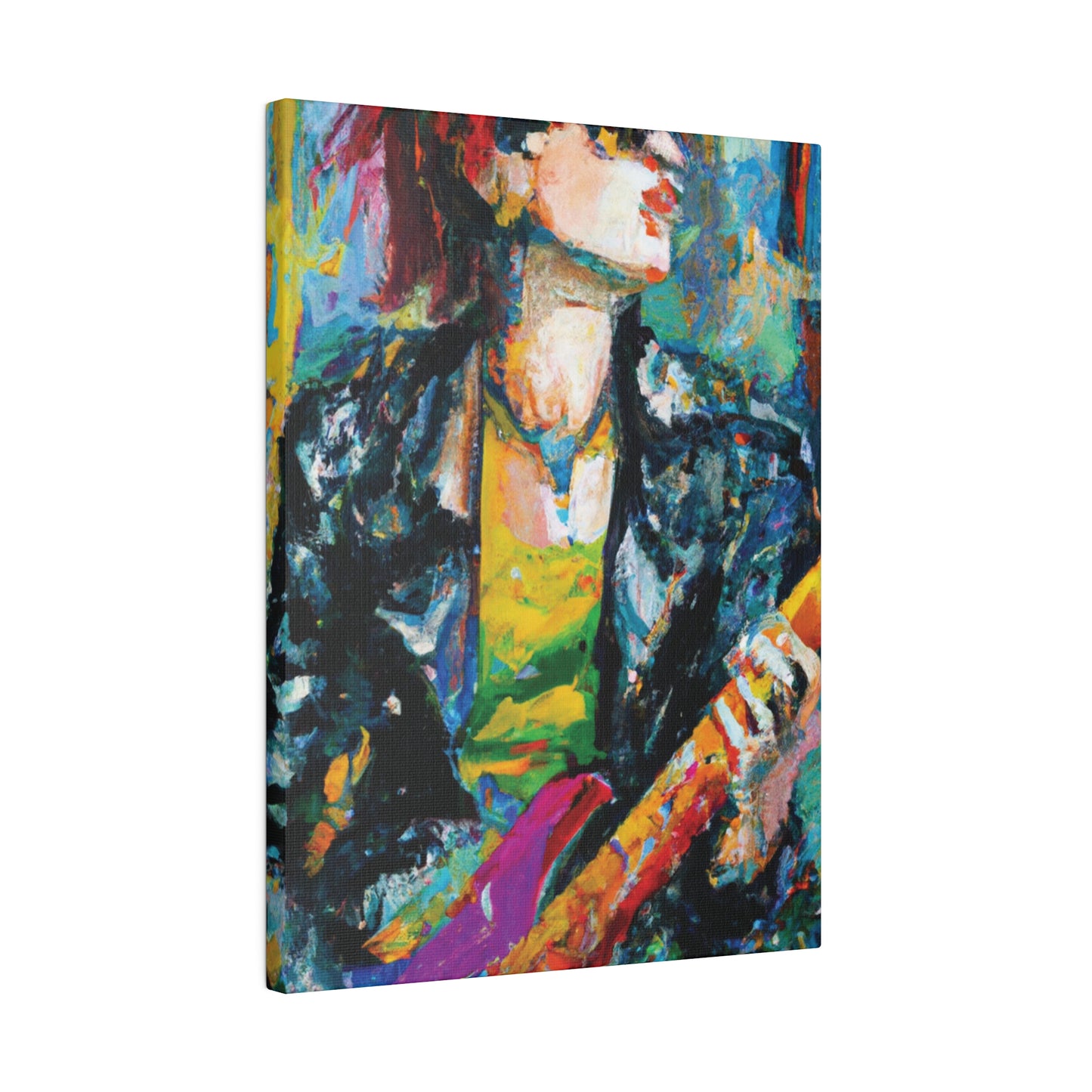 4638F - Rockstar Oil Painting Style Print | Poster | Home Decor | Wall Art | Music Art | Canvas