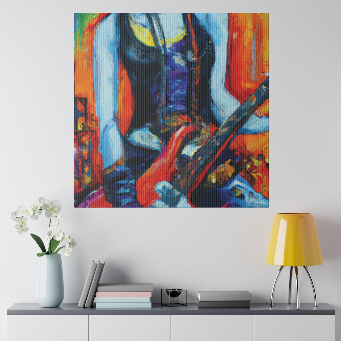 9232G - Rockstar Oil Painting Style Print | Poster | Home Decor | Wall Art | Music Art | Canvas