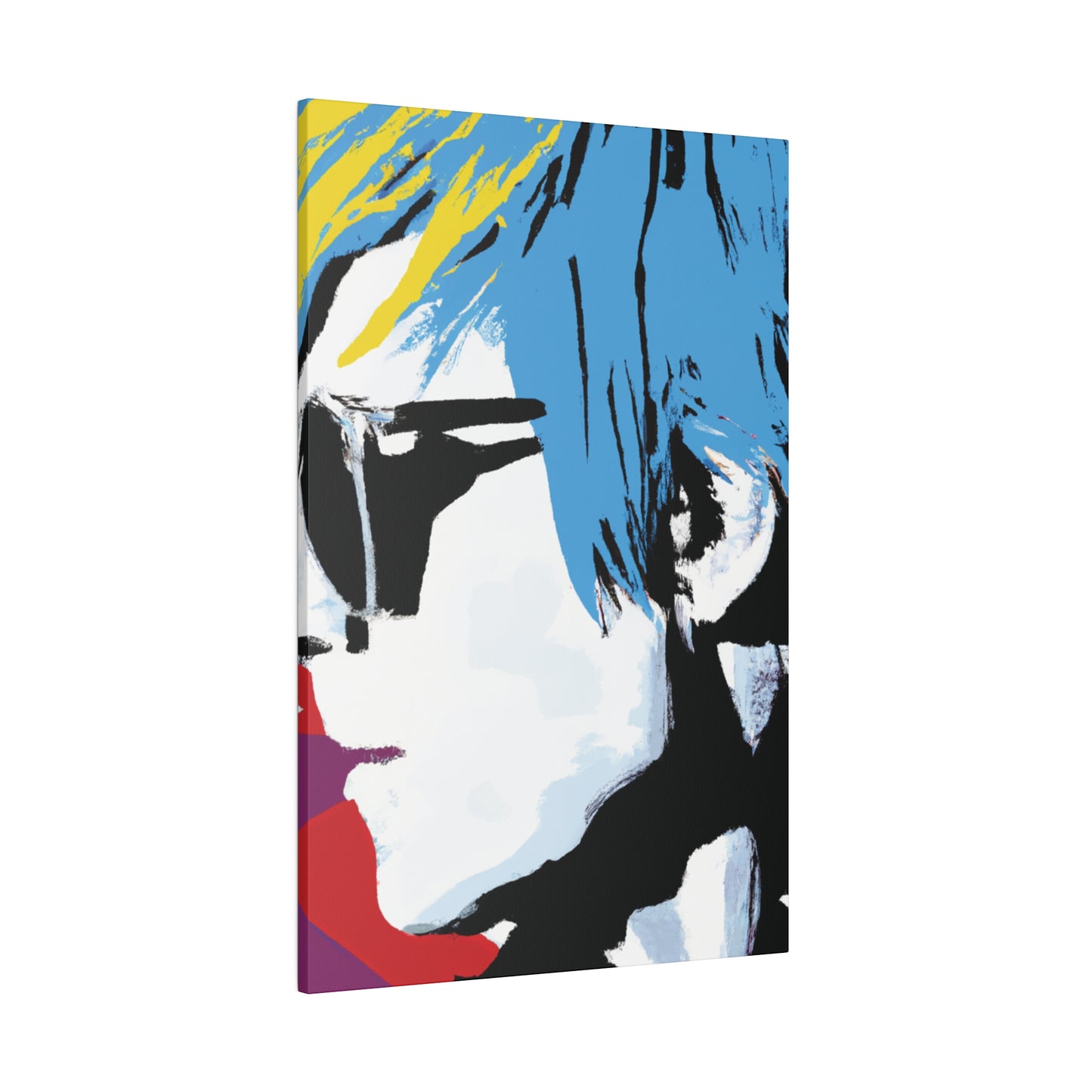 7456U - Rockstar Painting Print | Face | Abstract | Poster | Home Decor | Wall Art | Music Art | Canvas