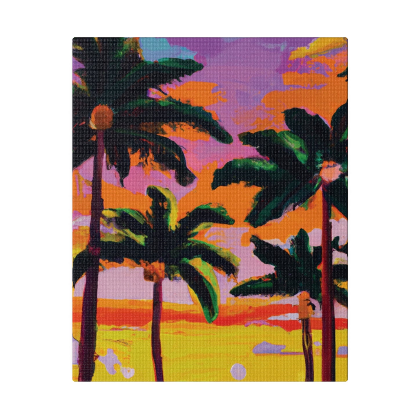 4389A - Miami Beach Sunset Painting Print | Miami | Beach | Sunset | Poster | Home Decor | Wall Art | Canvas