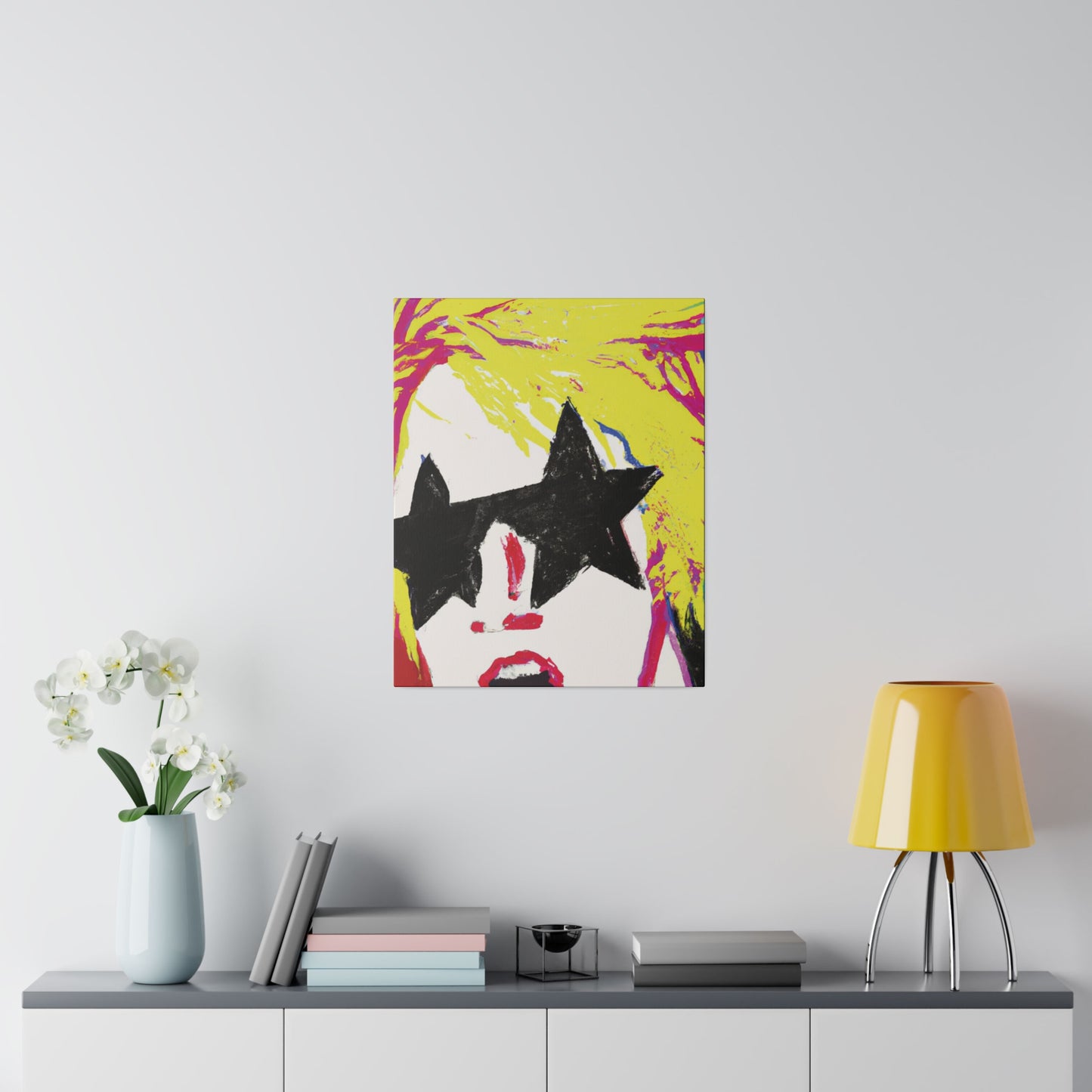 6723Z - Rockstar Painting Print | Face | Abstract | Poster | Home Decor | Wall Art | Music Art | Canvas